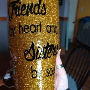 Personalized glitter cup
